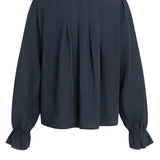 Sheer pleated blouse