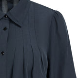 Sheer pleated blouse