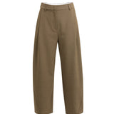 Geweven barrel-leg broek