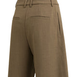 Geweven barrel-leg broek