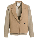 Blazer met contrasterende stof