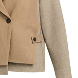 Blazer met contrasterende stof