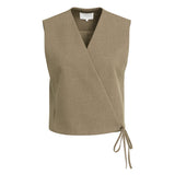 Gilet with wrap effect