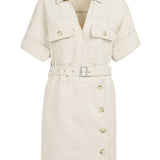 Dress with denim look