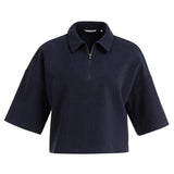 Polo top met halve rits