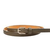 Leren riem met ronde gesp