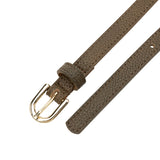 Leren riem met ronde gesp