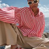 26112057 sarah short stripe blouse