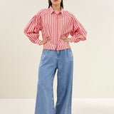 26112057 sarah short stripe blouse