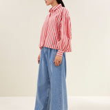 26112057 sarah short stripe blouse