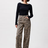 2402030019 Loose fit jeans leopard