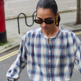nyka tokyo check blouse