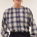 nyka tokyo check blouse