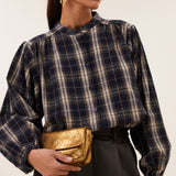jagger check blouse