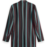 Striped double breasted blazer