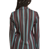 Striped double breasted blazer