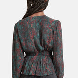 V-neck peplum top