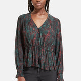 V-neck peplum top