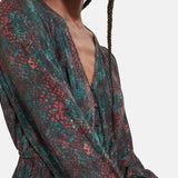 V-neck peplum top