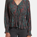 V-neck peplum top