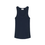Scoop neck rib singlet