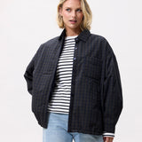 Light padded check jacket
