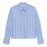 Striped blouse with elastic cuff