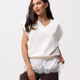 Sleeveless Vneck sweater