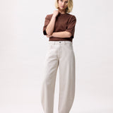 Cropped barrel fit jeans