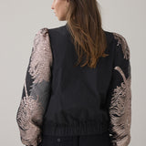 Bomber jacket leaves