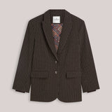 Gestreepte boyfriend blazer