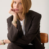Gestreepte boyfriend blazer