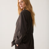 Gestreepte boyfriend blazer