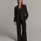 Gestreepte boyfriend blazer