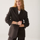 Gestreepte boyfriend blazer