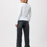 Boatneck rib long sleeve
