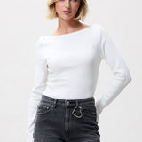 Boatneck rib long sleeve