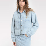 Mini Skirt With Allover Distressed