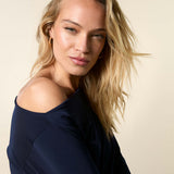 Off Shoulder Top With Pleats