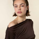 Off Shoulder Top With Pleats