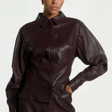 Isabel pu blouse