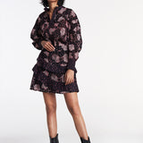 Paisley ruffled skirt.