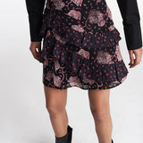 Paisley ruffled skirt.