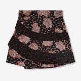Paisley ruffled skirt.