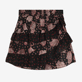 Paisley ruffled skirt.