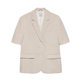 Short sleeve pinstripe blazer