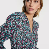 Knitted flower lurex dress