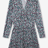 Knitted flower lurex dress