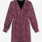 2309381472 Ladies woven dots wrap dress