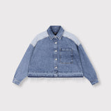 Mix denim blouse